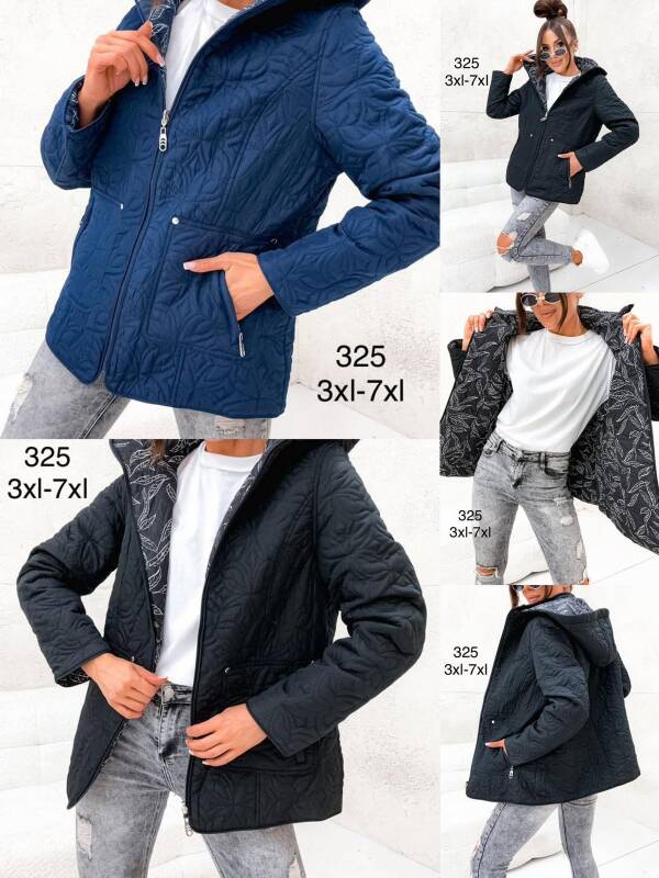 Kurtki damskie duże rozmiary Roz 3XL-7XL, 1 Kolor Paczka 5 szt 1